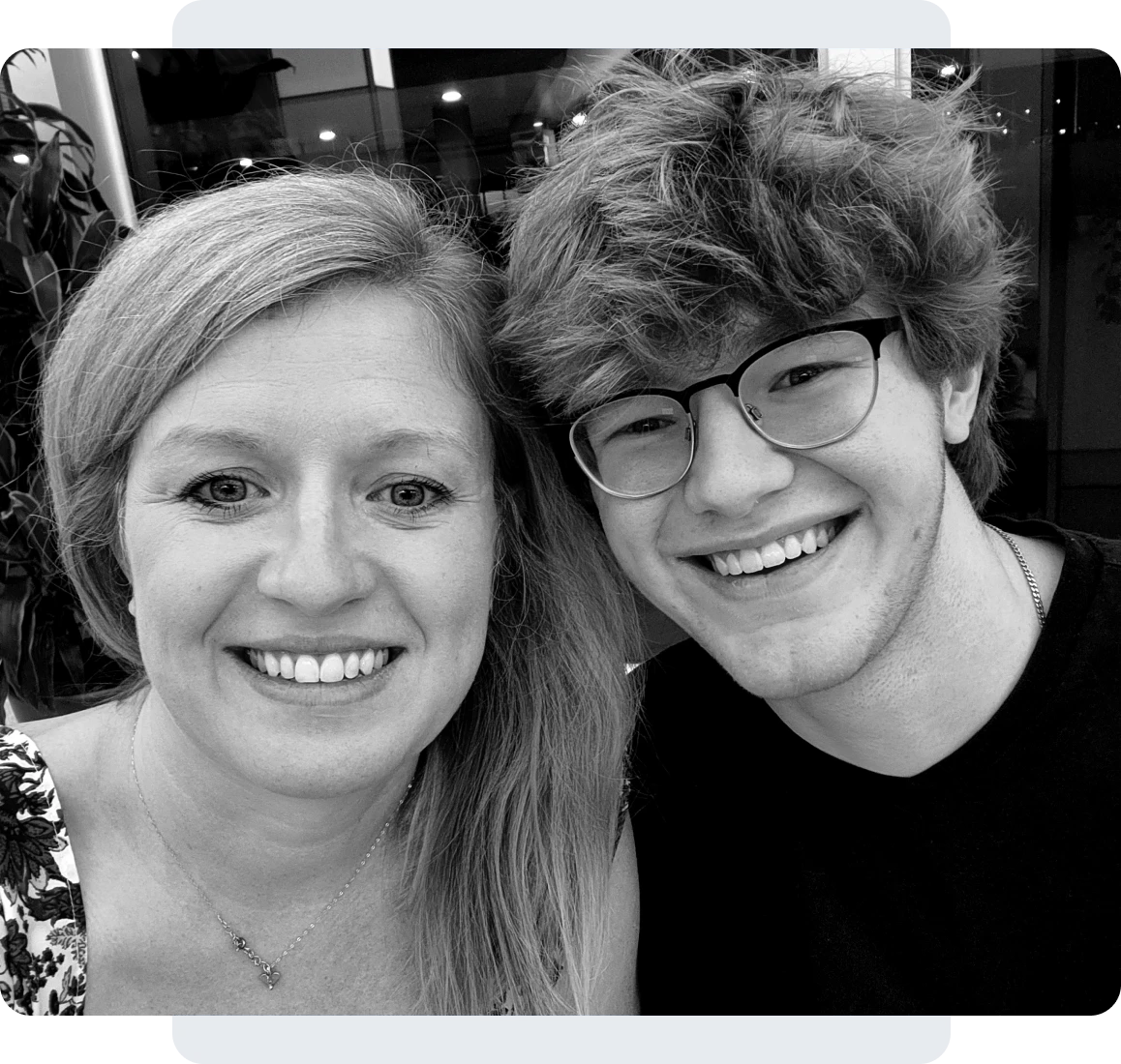 Happy pair posing together indoors